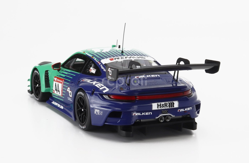 Ixo-models Porsche 911 992 Gt3 R Team Falken Motorsports N 44 10th 24h Nurburgring 2023 Joel Eriksson - Tim Heinemann - Nico Menzel - Martin Ragginger 1:18 Zelená Modrá