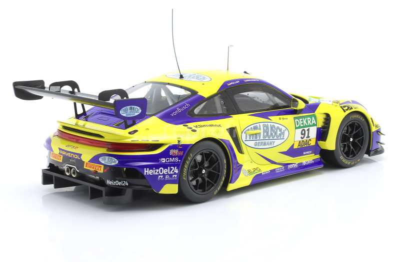 Ixo-models Porsche 911 992 Gt3 R Team Joos By Racemotion N 91 Adac Gt Masters 2023 Finn Gehrsitz - Sven Muller 1:18 Žlutá Modrá