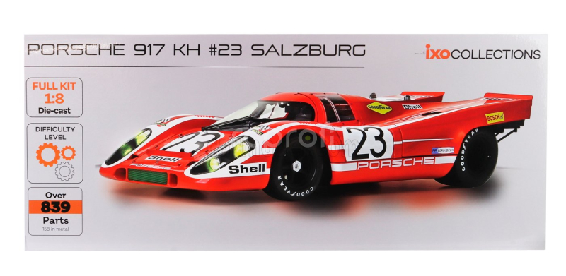 Ixo-models Porsche 917k 4.9l Team Salzburg N 23 Winner 24h Le Mans 1970 Hans Herrmann - Richard Attwood 1:8 Červená Bílá