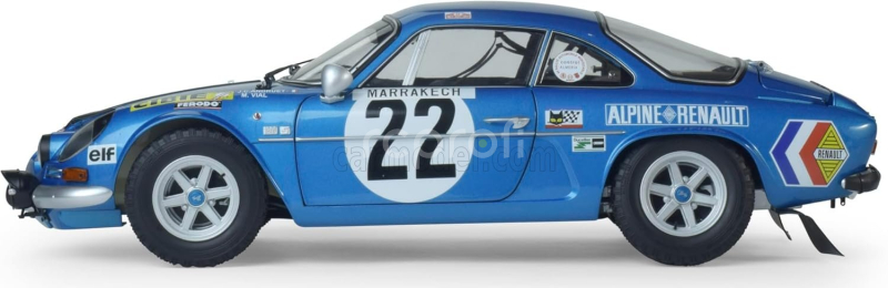 Ixo-models Renault Model-kit - Alpine A110 1600s N 22 4th Rally Montecarlo 1971 Jean Claude Andruet - Michel Vial 1:8 Blue Met