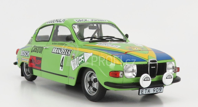 Ixo-models Saab 96 V4 N 4 Winner Rally Sweden 1976 P.eklund - B.cederberg 1:18 Zelená