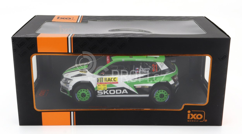 Ixo-models Škoda Fabia R5 Team Skoda Motorsport N 31 Rally Racc Catalunya 2018 Jan Kopecky - Pavel Dresler 1:24 Bílá Zelená Černá