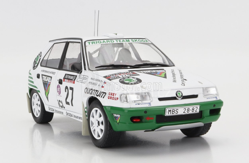 Ixo-models Škoda Felicia N 27 Rally Rac Lombard 1995 P.sibera - P.gross 1:18 Bílá Zelená