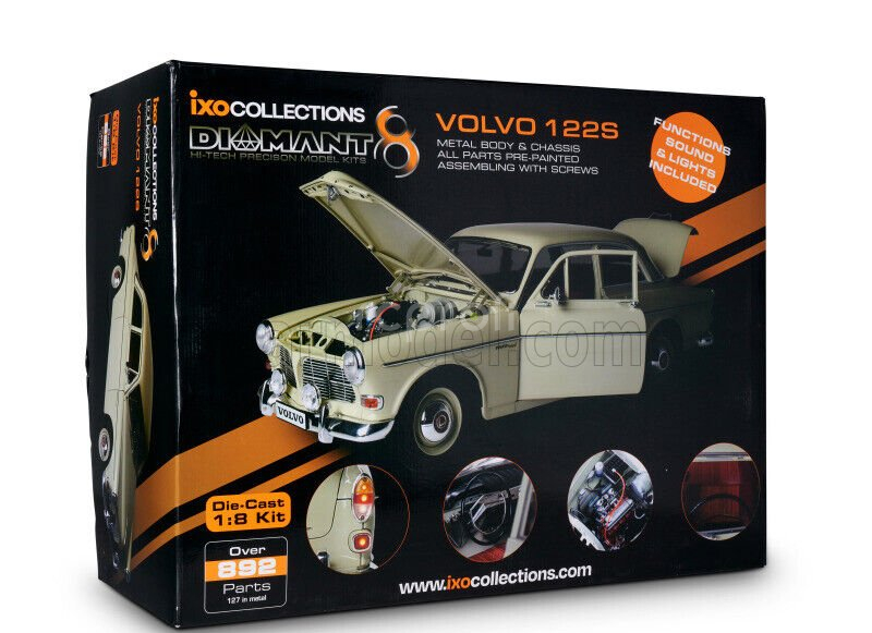 Ixo-models Volvo 122s Amazon 1965 - With Light & Sound Effects 1:8 Ivory