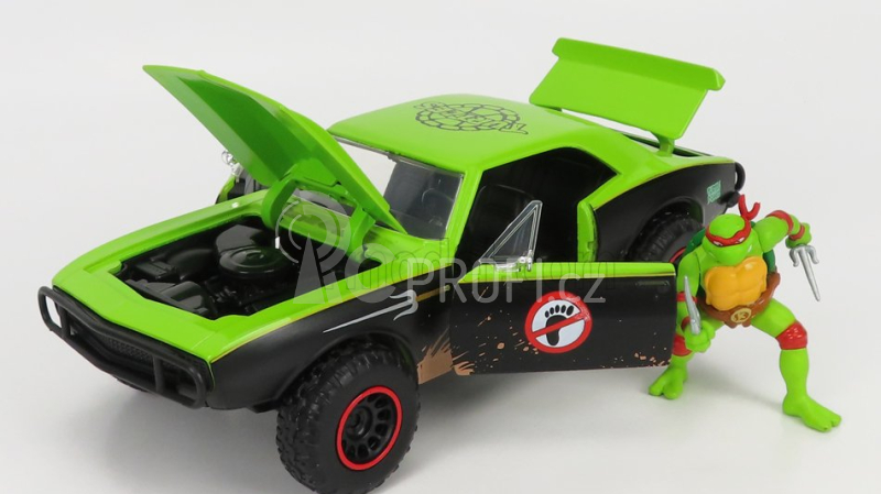 Jada Chevrolet Camaro 1967 - Raphael Ninja Turtles - Tartarughe Ninja 1:24 Zelená Černá