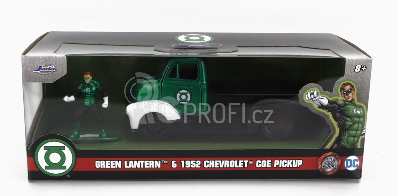 Jada Chevrolet Coe Truck With Green Lantern Figure 1952 1:32 Zelená Černá