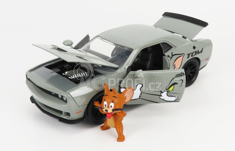 Jada Dodge Challenger Coupe 2015 - Tom & Jerry 1:24 Grey