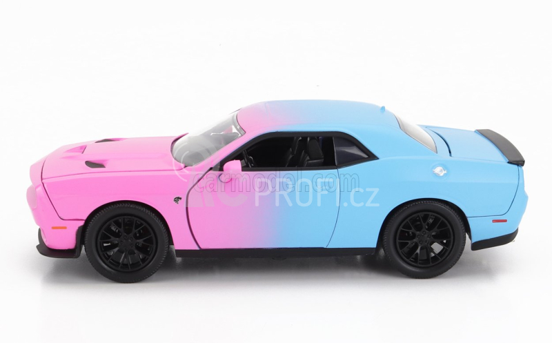 Jada Dodge Challenger Srt Hellcat Coupe Custom 2015 1:24 Růžová Světle Modrá