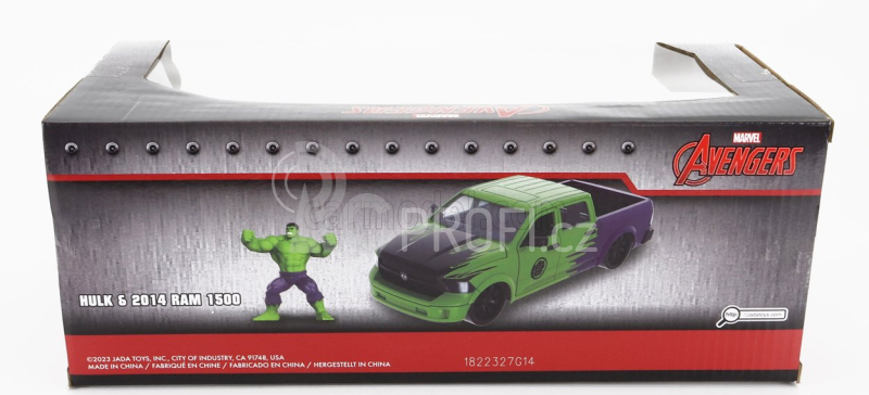 Jada Dodge Ram 1500 Pick-up With Hulk Figure Marvel Avengers 2014 1:24 Zelená Fialová