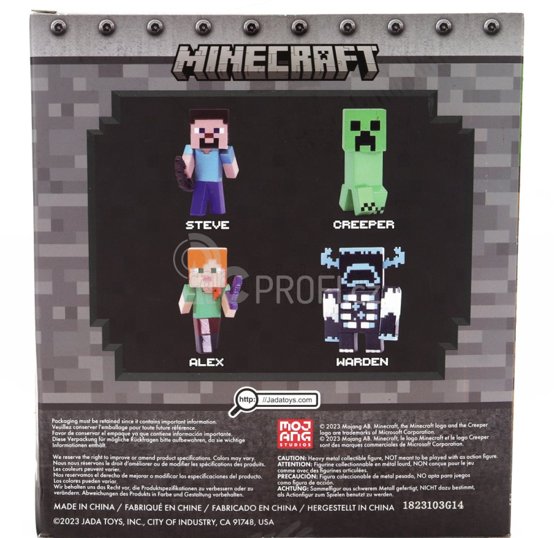 Jada Figures Set 4x Minecraft Metal Nano Figure Videogame - Cm. 5.0 1:50 Různé