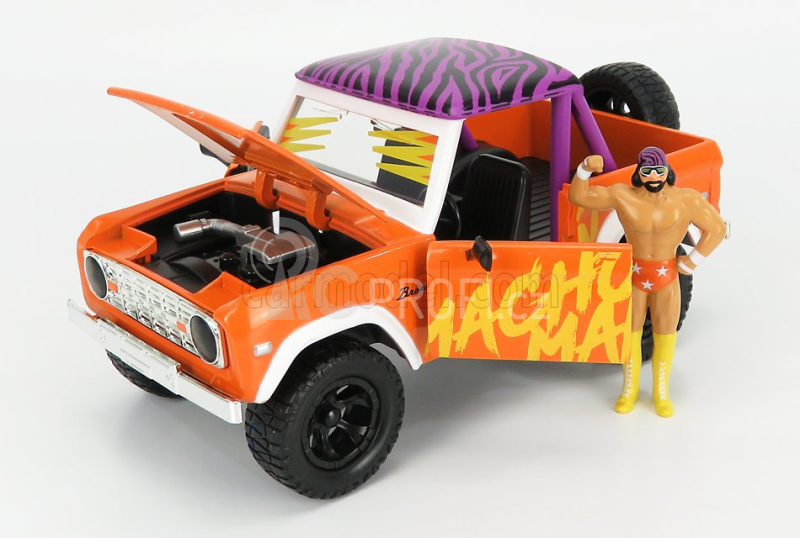 Jada Ford usa Bronco With Macho Man Randy Savage Figure 1973 1:24 Orange