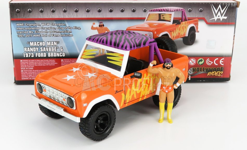 Jada Ford usa Bronco With Macho Man Randy Savage Figure 1973 1:24 Orange