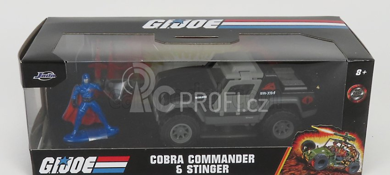 Jada Jeep Commander 1996 With G.i.joe Figure 1:32 Šedá Černá