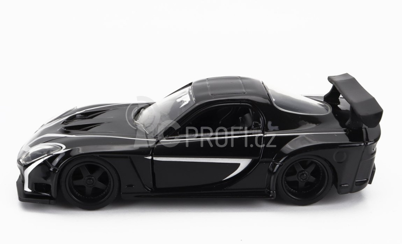 Jada Mazda Rx-7 With Black Panther Figure 1995 1:32 Black