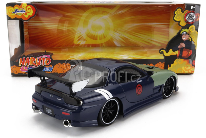 Jada Mazda Rx-7 With Kakashi Hatake Figure 1993 1:24 Modrá Zelená