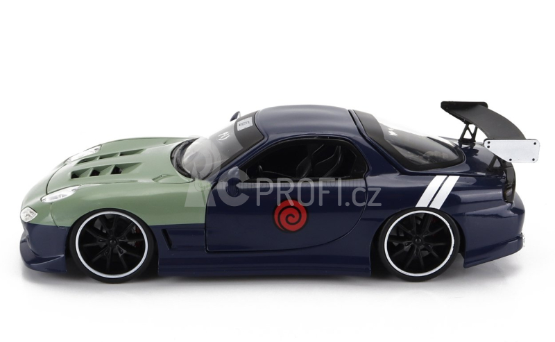 Jada Mazda Rx-7 With Kakashi Hatake Figure 1993 1:24 Modrá Zelená