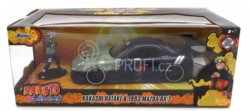 Jada Mazda Rx-7 With Kakashi Hatake Figure 1993 1:24 Modrá Zelená