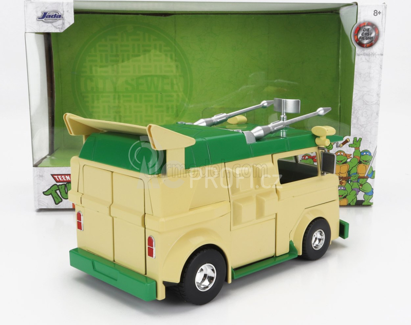 Jada Volkswagen Party Wagon Donatello Ninja Turtles - Tartarughe Ninja 1:24 Žlutá Zelená