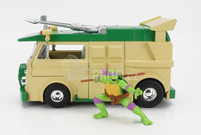 Jada Volkswagen Party Wagon Donatello Ninja Turtles - Tartarughe Ninja 1:24 Žlutá Zelená