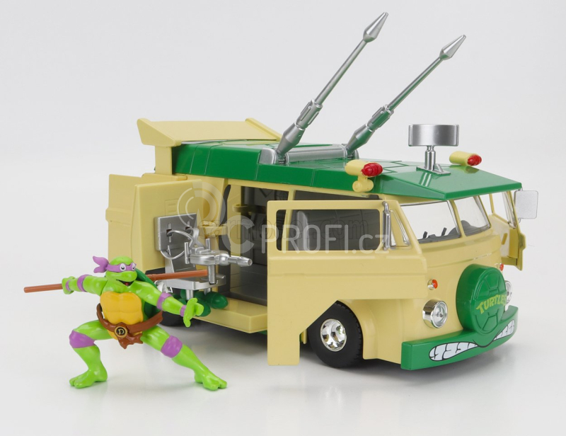 Jada Volkswagen Party Wagon Donatello Ninja Turtles - Tartarughe Ninja 1:24 Žlutá Zelená