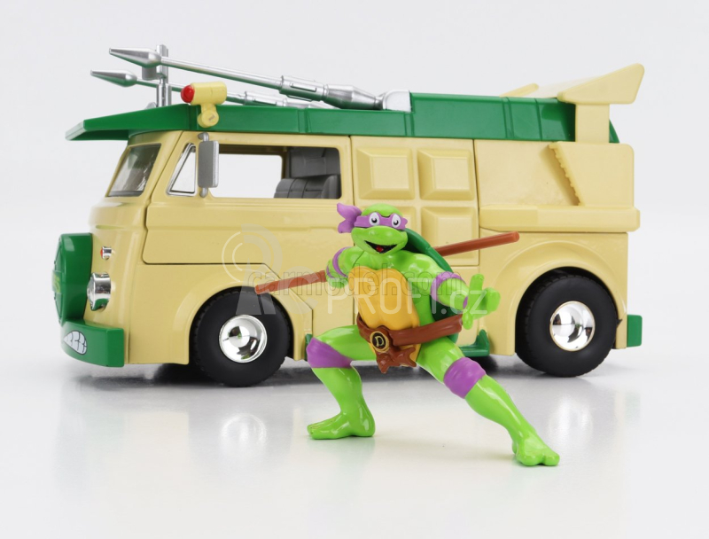 Jada Volkswagen Party Wagon Donatello Ninja Turtles - Tartarughe Ninja 1:24 Žlutá Zelená