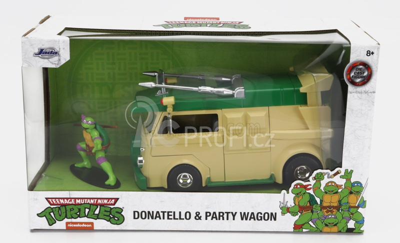 Jada Volkswagen Party Wagon Donatello Ninja Turtles - Tartarughe Ninja 1:24 Žlutá Zelená