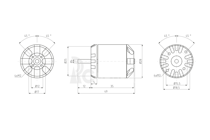 KAVAN Brushless motor C2836-1120