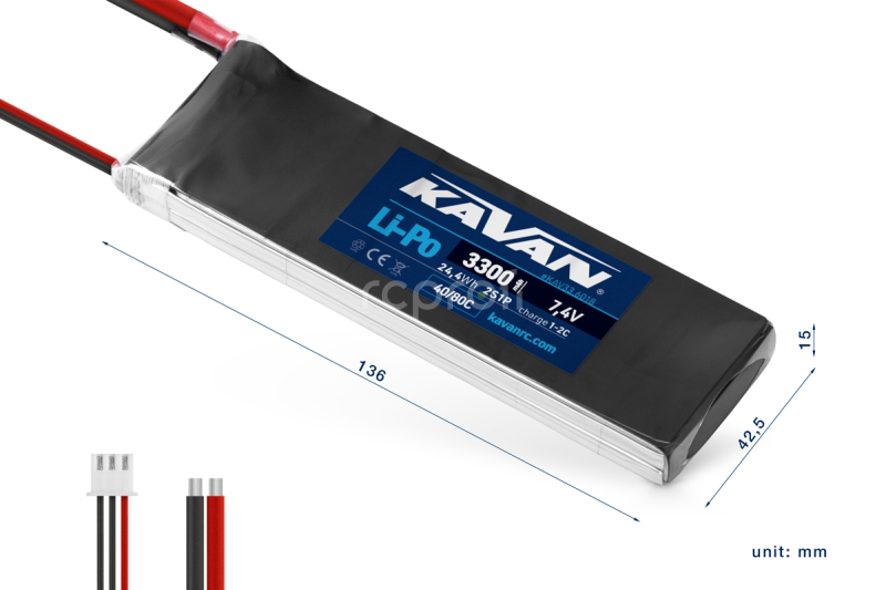 KAVAN Li-Po 3300mAh/7,4V 40/80C 24,4Wh