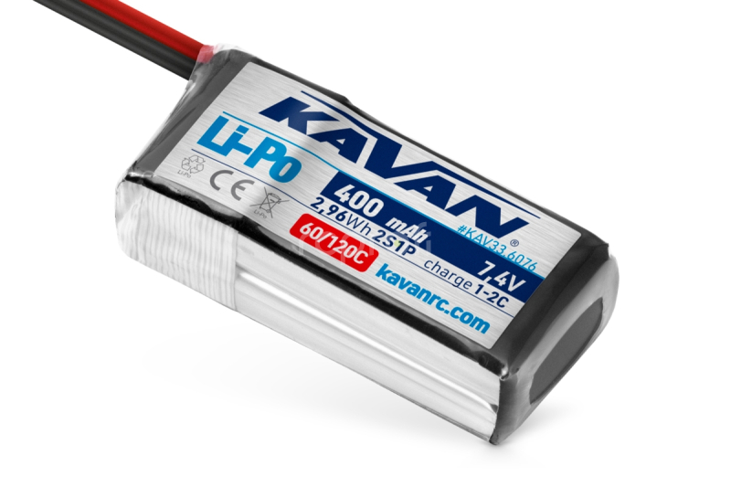 KAVAN - Li-Po 400 mAh/7,4 V 60/120C, 2,96 Wh