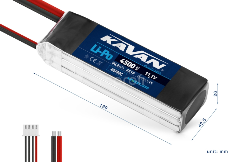 KAVAN Li-Po 4500mAh/11,1V 40/80C 50,0Wh