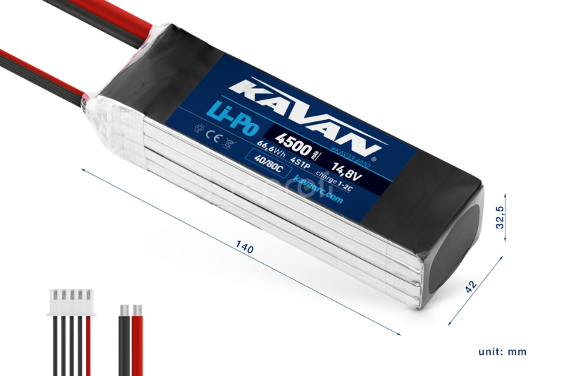 KAVAN Li-Po 4500mAh/14,8V 40/80C 66,6Wh