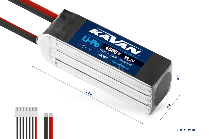 KAVAN Li-Po 4500mAh/22,2V 40/80C 99.9Wh