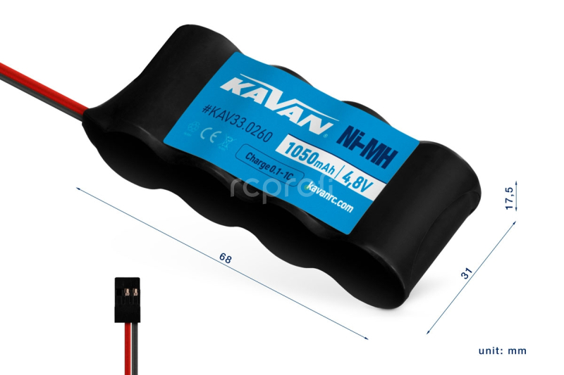 KAVAN NiMh 1050mAh/4,8V Rx pack