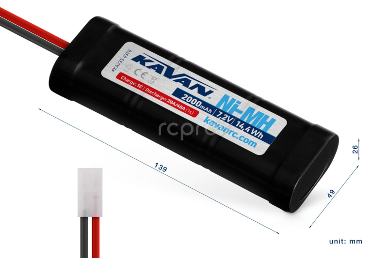 KAVAN NiMH 2000mAh/7,2V + Tamiya