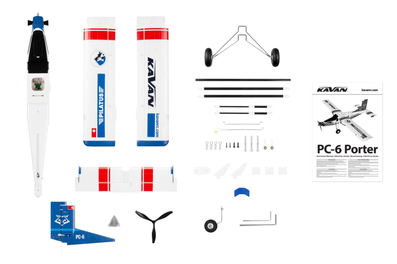 KAVAN Pilatus PC-6 Porter 1500mm ARF - modrá