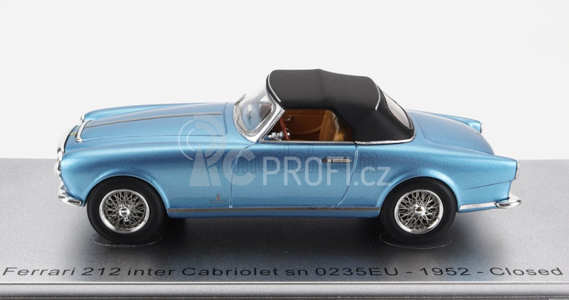 Kess-model Ferrari 212 Inter Sn0235eu Cabriolet Closed 1952 1:43 Světle Modrá S Černou