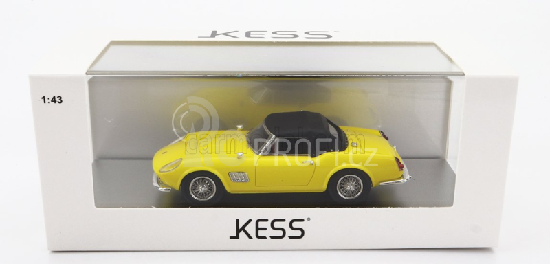 Kess-model Modena 250gt California Spider Closed 1961 1:43 Žlutá Černá