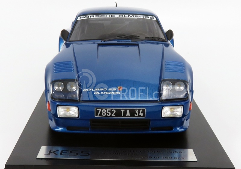 Kess-model Porsche 911 930 Biturbo 3.3 Almeras 1993 1:18 Blue Met