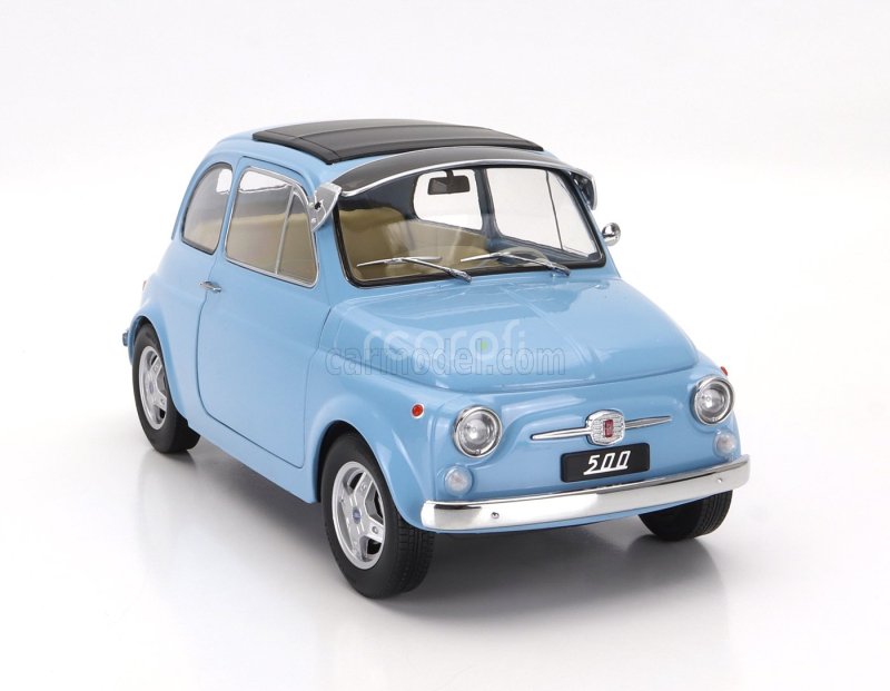 Kk-scale Fiat 500 F Custom With Abarth Rims 1968 1:12 Světle Modrá