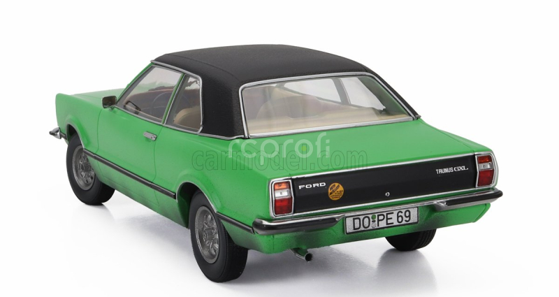 Kk-scale Ford england Taunus Gxl (dirty Version) With Vinyl Roof - Bang Boom Bang Movie 1971 1:18 Zelená Matná Černá