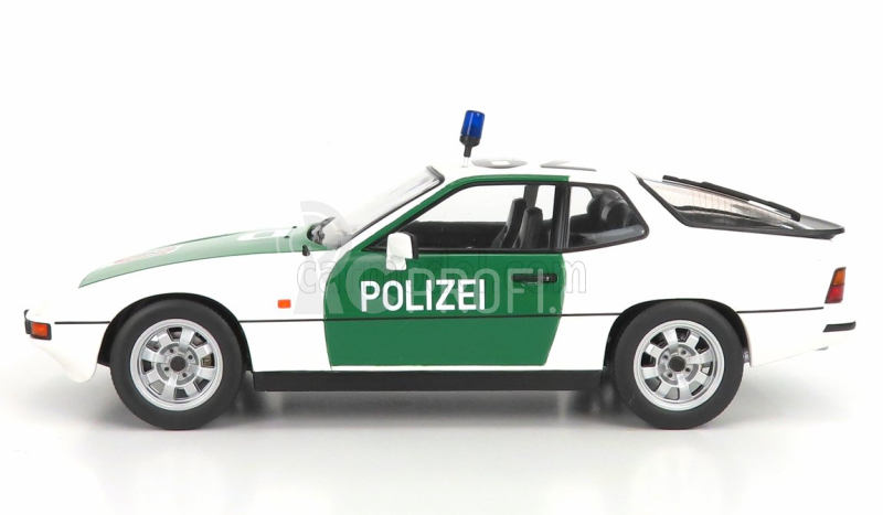 Kk-scale Porsche 924 Autobahn Polizei Dusseldorf Police Coupe 1985 1:18 Zelená Bílá