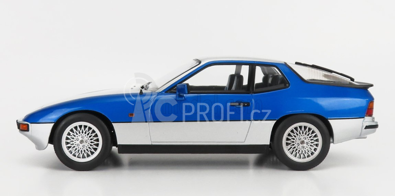 Kk-scale Porsche 924 Turbo Coupe 1986 1:18 Stříbrná Modrá Met