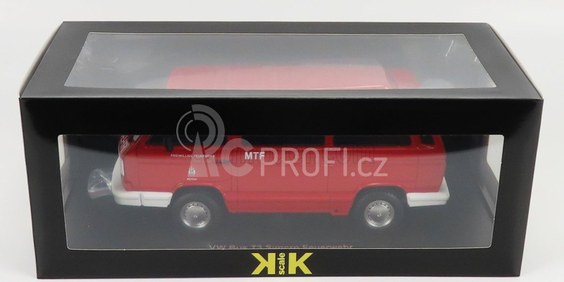 Kk-scale Volkswagen T3 Minibus Syncro Feuerwehr 1987 1:18 Red