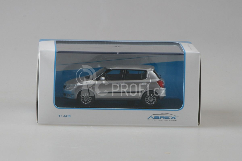 Abrex Škoda Fabia II FL (2013) 1:43 - Stříbrná Brilliant Metalíza