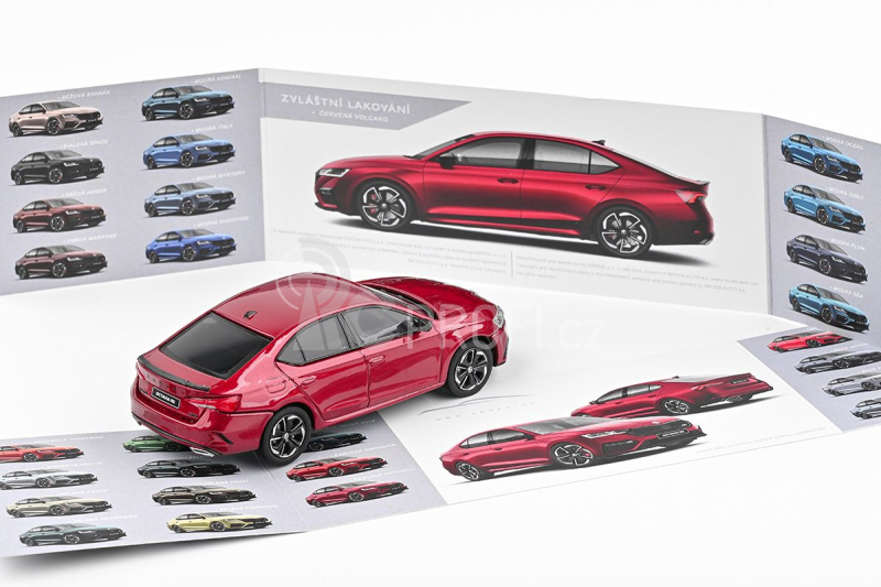 Abrex Škoda Octavia IV RS (2020) 1:43 - Červená Volcano Metalíza