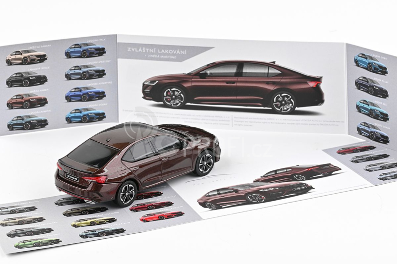 Abrex Škoda Octavia IV RS (2020) 1:43 - Hnědá Marrone Metalíza