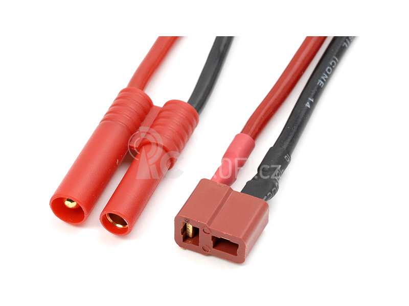 Konverzní kabel Deans baterie - 4.0mm zlacený 14AWG