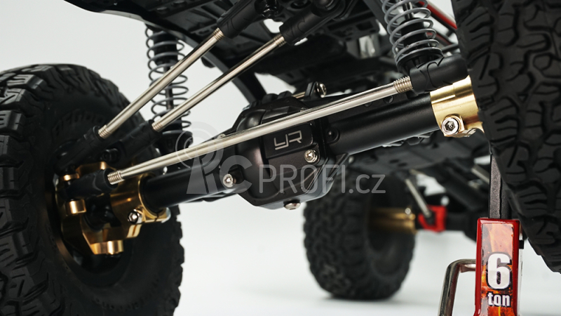 Kovová náprava přední/zadní kompletní pro Axial SCX10 II černá, v2