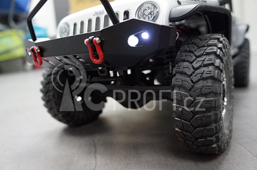 Kovový přední a zadní nárazník s LED pro Axial SCX10 II černý