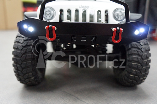 Kovový přední a zadní nárazník s LED pro Axial SCX10 II černý